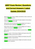 ABST Exam Review &vert; Questions and Correct Answers &vert; Latest Update 2024&sol;2025