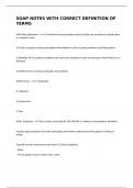 SOAP NOTES WITH CORRECT DEFINITION OF TERMS 