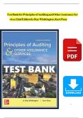 Test Bank for -Principles of Auditing and Other Assurance Services 22nd Edition by Ray Whittington&comma; Kurt Pany&comma;newest version 2024&vert;25 A&plus;
