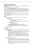 Volledige Samenvatting Human Resource Management (D000141B)