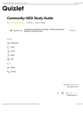 Community HESI Study Guide