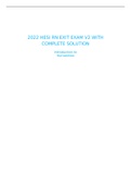 2022 HESI RN EXIT EXAM V2 Questions and Answers (NEW)
