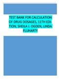Test Bank for Calculation of Drug Dosages, 11th Edition, Sheila J. Ogden, Linda Fluharty