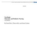 TestBank-Ricci-Maternity-Pediatric-Nursing questions and answers
