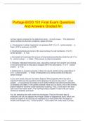 Portage BIOD 151 Final Exam Questions  And Answers Graded A&plus;&period;