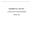 SCH4801 ASSIGNMENT NO.1 YEAR 2022 SUGGESTED SOLUTIONS (DUE DATE: 27 MAY 2022)