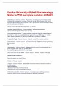 Purdue University Global Pharmacology Midterm With complete solution 2024&sol;25