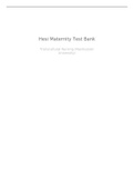 Maternity HESI 1,2 Test Bank (201920202021) Questions, Answers and Rationale