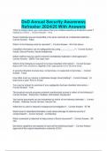 DoD Annual Security Awareness Refresher 2024&sol;25 With Answers
