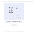 Back to the Lake A Reader for Writers&comma; Cooley - Downloadable Solutions Manual &lpar;Revised&rpar;