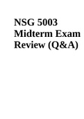 NSG 5003 Midterm Exam Review (Q&A)