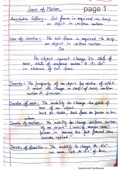 Laws of Motion- class notes, 11th std