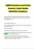 ABMDI Questions Practice &vert; Questions and Correct Answers &vert; Latest Update 2024&sol;2025