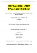 BCPP Exam&lpar;2024 LATEST UPDATE 2024&rpar;CORRECT 