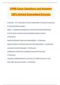 CPRS Exam Questions and Answers 100&percnt; Solved Guaranteed Success