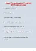 Semmelweis entrance exam &lpar;N&rpar; Questions  With Complete Solutions