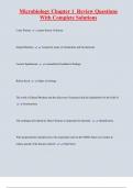 Microbiology Chapter 1 Review Questions  With Complete Solutions