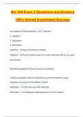 Bio 104 Exam 3 Questions and Answers 100&percnt; Solved Guaranteed Success