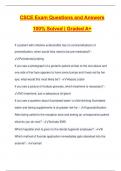 CSCE Exam Questions and Answers 100&percnt; Solved &vert; Graded A&plus;