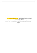 NR 602 MIDTERM EXAM and Study Guide, Chamberlain College of Nursing, NR602 Primary Care of the Childbearing and Childrearing Family