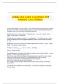   Biology 252 Exam 1 Questions And Answers 100&percnt; Verified&period;