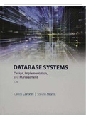 Complete solution manual for Database Systems Design Implementation and Management 12th Edition