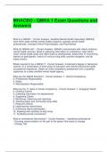 MHACBO - QMHA 1 Exam Questions and Answers