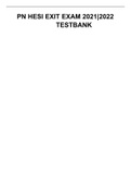  PN HESI EXIT EXAM 2021&vert;2022 TEST BANK