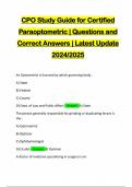 CERTIFIED PARAOPTOMETRIC BUNDLED EXAMS&colon;&colon;&colon;&colon;&colon; QUESTIONS AND CORRECT ANSWERS  &vert; LATEST UPDATE 2024&sol;2025