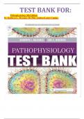 TEST BANK FOR&colon; Pathophysiology 8th Edition By Kathryn L&period; Mccance Ms Phd &lpar;Author&rpar;Latest Update&period;