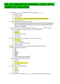 BIO 235 PRECEPTOR SESSION 10 KEY WITH  COMPLETE SOLUTION