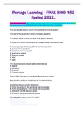Portage Learning FINAL BIOD 152 SPRING 2022/2023