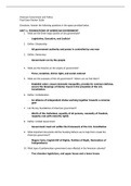 American Government and Politics Final Exam Review Guide questions and answers 2022