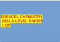 EDEXCEL CHEMISTRY 2021 A LEVEL PAPER 1 MS AND QP BUNDLE