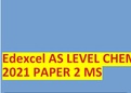Edexcel AS LEVEL CHEMISTRY 2021 PAPER 2 MS
