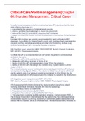 Critical Care&sol;Vent management&lpar;Chapter 66&colon; Nursing Management&colon; Critical Care&rpar;