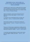 CERTIFIED LEGAL MANAGER ALA  &lpar;ACTUAL2024-2026 EXAM&rpar;QUESTIONS WITH ANSWERS