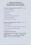 CERTIFIED EMERGENCY  MANAGER&lpar;ACTUAL EXAM 2024- 2026&rpar;QUESTIONS WITH ANSWERS