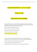 HESI RN PEDIATRICS V1&comma; V2 & V3 TOTAL OF 180 QUESTIONS AND ANSWERS &lpar;2022&sol;2023&rpar; &lpar;Verified Answers&rpar;