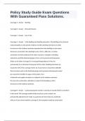 Policy Study Guide Exam Questions With Guaranteed Pass Solutions&period;