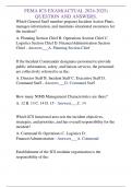 FEMA ICS EXAM &lpar;ACTUAL2024-2025&rpar;  QUESTIONS AND ANSWERS