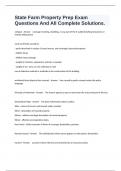 State Farm Property Prep Exam Questions And All Complete Solutions&period;