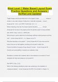 Nicet Level 1 Water Based Layout Exam Practice Questions and Answers &vert; Verified and Updated