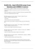 BADM 326   Bundled Exam Questions and CORRECT Answers