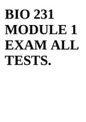 BIO 231 MODULE 1 EXAM ALL TESTS&period;