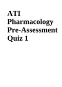 NUR MISC ATI Pharmacology Pre-Assessment 