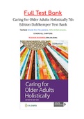Caring for Older Adults Holistically 7th Edition Dahlkemper Test Bank