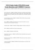 ENCE Study Guide UPDATED Actual  Exam Questions and CORRECT Answers