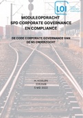 LOI Module Corporate Governance en Compliance - Mei 2022 - Geslaagd (8) met feedback - corporate governance en de Code Corporate Governance vergeleken