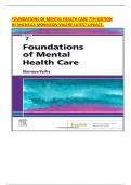 FOUNDATIONS OF MENTAL HEALTH CARE 7TH EDITION BY MICHELLE MORRISON-VALFRE LATEST UPDATE&period; 